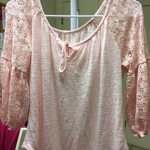 Blush pink shirt from Wal-Mart